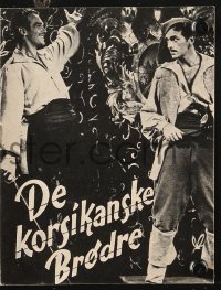 7a189 CORSICAN BROTHERS Danish program 1949 Douglas Fairbanks Jr., Ruth Warrick, different!