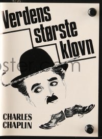 7a223 FUNNIEST MAN IN THE WORLD Danish program 1967 different images of The Tramp Charlie Chaplin!