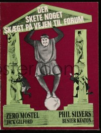7a225 FUNNY THING HAPPENED ON THE WAY TO THE FORUM Danish program 1967 wacky Zero Mostel!