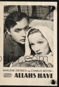 7a228 GARDEN OF ALLAH Danish program 1936 different images of Marlene Dietrich & Charles Boyer!