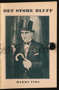 7a253 HIS GREATEST BLUFF Danish program 1927 great images of Harry Piel in tuxedo & top hat!