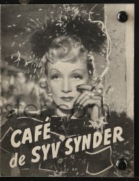 7a364 SEVEN SINNERS Danish program 1948 different images of Marlene Dietrich & John Wayne!