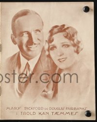 7a396 TAMING OF THE SHREW Danish program 1929 Mary Pickford & Douglas Fairbanks Sr., Shakespeare!