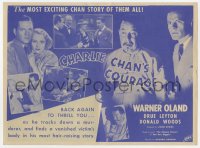 7a022 CHARLIE CHAN'S COURAGE herald 1934 Asian detective Warner Oland tracks down a murderer, rare!