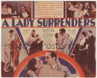 7a066 LADY SURRENDERS herald 1930 Conrad Nagel & pretty Genevieve Tobin, love triangle!