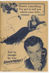 7a103 SHOCKPROOF herald 1949 Cornel Wilde, directed by Douglas Sirk, written by Sam Fuller!