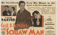 7a110 SQUAW MAN herald 1931 Cecil B. DeMille, Warner Baxter loves Lupe Velez AND Eleanor Boardman!