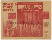 7a115 THING herald 1951 Howard Hawks classic, natural or supernatural, from another world, rare!