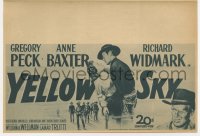 7a127 YELLOW SKY herald 1948 Gregory Peck, Anne Baxter, Richard Widmark, William Wellman directed!