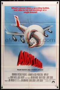7b044 AIRPLANE int'l 1sh 1980 classic zany parody by Jim Abrahams and David & Jerry Zucker!