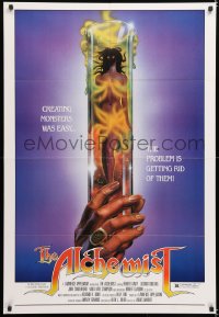 7b048 ALCHEMIST 1sh 1985 directed by Charles Band, sexy monster in a test tube art!