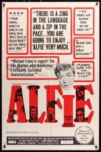 7b050 ALFIE 1sh 1966 British cad Michael Caine loves them & leaves them, ask any girl!
