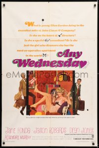 7b097 ANY WEDNESDAY 1sh 1966 sexy Jane Fonda, Jason Robards & Dean Jones by Robert McGinnis!