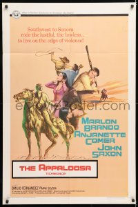 7b102 APPALOOSA 1sh 1966 Marlon Brando rode the lustful & lawless to live on the edge of violence!