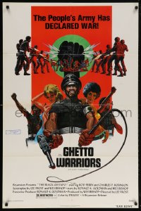 7b156 BLACK GESTAPO 1sh 1975 Ken Barr art, Ghetto Warriors, The New Master Race!