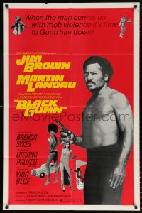 7b158 BLACK GUNN 1sh 1972 Jim Brown is dynamite, Martin Landau, Brenda Sykes