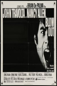7b170 BLOW OUT 1sh 1981 John Travolta, Brian De Palma, murder has a sound all of its own!