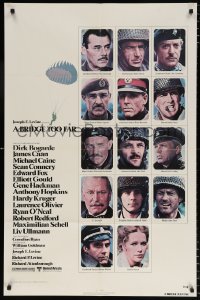 7b178 BRIDGE TOO FAR 1sh 1977 Michael Caine, Connery, portraits of top cast, paratrooper!