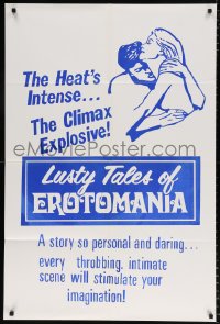 7b621 LUSTY TALES OF EROTOMANIA Canadian 1sh 1974 every throbbing scene will stimulate your imagination!