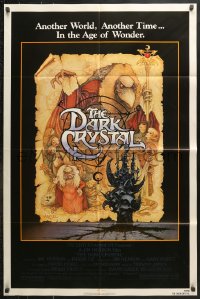7b247 DARK CRYSTAL 1sh 1982 Jim Henson & Frank Oz, incredible Richard Amsel fantasy art!