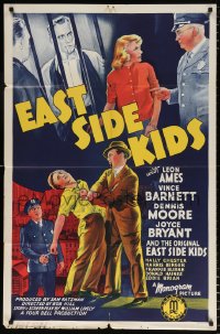 7b314 EAST SIDE KIDS 1sh 1940 cool artwork for Dead End Kids rip-off with an entirely new cast!