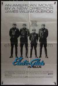 7b317 ELECTRA GLIDE IN BLUE foil 1sh 1973 short cop Robert Blake and Alan Ladd are same height!