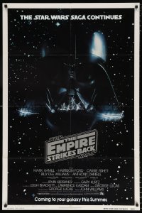 7b322 EMPIRE STRIKES BACK NSS style advance 1sh 1980 George Lucas classic, Vader in space!