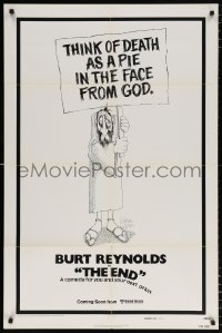 7b325 END advance 1sh 1978 Gahan Wilson art, death is a pie in the face from god!