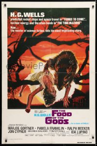 7b364 FOOD OF THE GODS int'l 1sh 1976 artwork of giant rat feasting on dead girl by Drew Struzan!