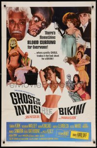 7b399 GHOST IN THE INVISIBLE BIKINI 1sh 1966 Boris Karloff + sexy girls & wacky horror images!