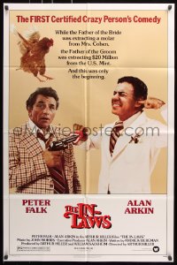 7b489 IN-LAWS 1sh 1979 classic Peter Falk & Alan Arkin screwball comedy!