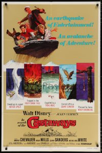 7b486 IN SEARCH OF THE CASTAWAYS 1sh R1978 Jules Verne, Hayley Mills in an avalanche of adventure!