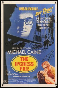7b510 IPCRESS FILE 1sh 1965 Michael Caine, most daring sexpionage story you'll ever see, ultra-rare!