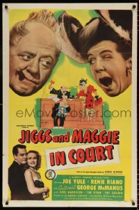 7b545 JIGGS & MAGGIE IN COURT 1sh 1948 Joe Yule & Riano + George McManus cartoon art!