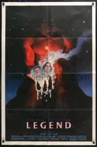 7b583 LEGEND 1sh 1986 Tom Cruise, Mia Sara, Tim Curry, Ridley Scott, cool fantasy artwork!