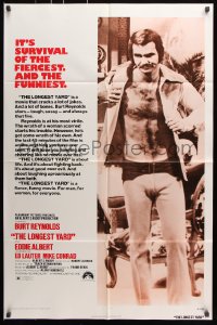 7b597 LONGEST YARD 1sh 1974 Robert Aldrich prison football comedy, full-length Burt Reynolds!