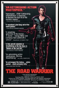 7b628 MAD MAX 2: THE ROAD WARRIOR style B 1sh 1982 George Miller, Mel Gibson returns as Mad Max!