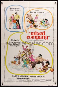 7b666 MIXED COMPANY 1sh 1974 Barbara Harris, Frank Frazetta art from interracial comedy!
