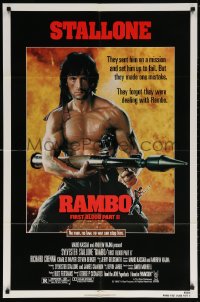 7b779 RAMBO FIRST BLOOD PART II 1sh 1985 no law, no war can stop Sylvester Stallone!