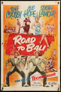 7b795 ROAD TO BALI 1sh 1952 Bing Crosby, Bob Hope & sexy Dorothy Lamour in Indonesia!