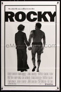 7b799 ROCKY studio style 1sh 1976 boxer Sylvester Stallone, John G. Avildsen boxing classic!