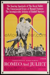 7b804 ROMEO & JULIET 1sh 1966 Margot Fonteyn, Rudolf Nureyev, English ballet version!