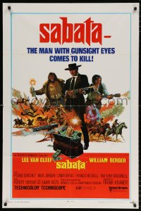 7b807 SABATA 1sh 1970 Lee Van Cleef, the man with gunsight eyes comes to kill, Thurston art!