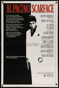 7b814 SCARFACE 1sh 1983 Al Pacino as Tony Montana, Brian De Palma, Oliver Stone!