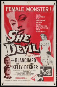 7b833 SHE DEVIL 1sh 1957 sexy inhuman female monster who destroyed everything she touched!