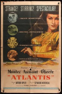 7b839 SIREN OF ATLANTIS 1sh 1947 Atlantis the Lost Continent, c/u of sexiest Maria Montez!