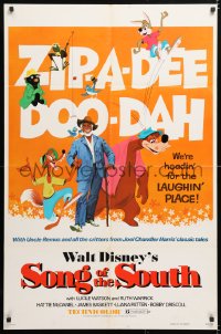 7b847 SONG OF THE SOUTH 1sh R1973 Walt Disney, Uncle Remus, Br'er Rabbit & Br'er Bear!