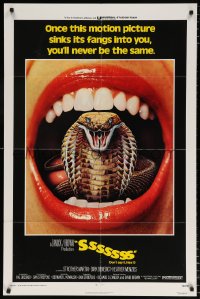 7b855 SSSSSSS 1sh 1973 once this motion picture sinks its fangs into you, you'll never be the same!