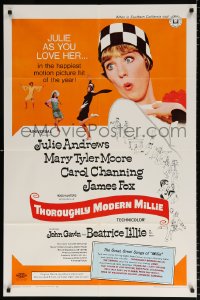 7b917 THOROUGHLY MODERN MILLIE 1sh 1967 image of singing & dancing Julie Andrews!
