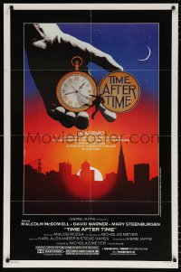 7b925 TIME AFTER TIME 1sh 1979 Malcolm McDowell as H.G. Wells, David Warner as Jack the Ripper!